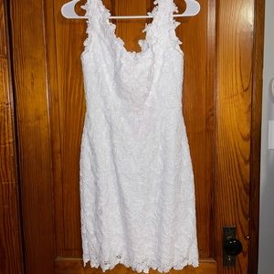 Lilly Pulitzer Reeve Shift white butterfly lace